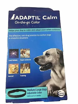 ADAPTIL Calm On-the-Go Collar For Medium/Large Dogs Adjustable Lasts 4 Weeks UK • £19.99