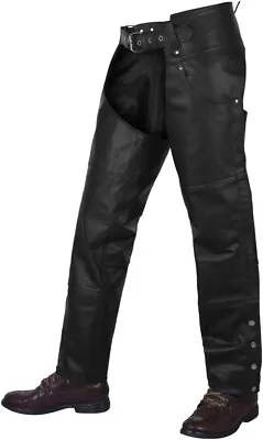  Motorcycle Overpants Mens - Adjustable Protective Pants - Waist 42'' - Black • $49.94