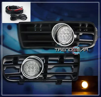 1999-2004 Vw Golf Mk4 Bumper Yellow Led Clear Lens Fog Light Lamp+grille+harness • $60.95