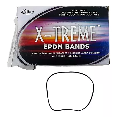 Alliance X-Treme EPDM Rubber Bands 7  X 1/8  Black 1 Lb. Box Non-Latex • $14.15