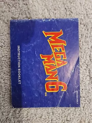 Mega Man 6 Nintendo NES Original Manual Only * Authentic * * No Game * • $45