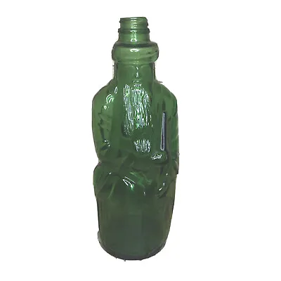 Vintage Green Glass Poland Spring Water Gin Figural Moses Decanter Bottle No Lid • $11.25