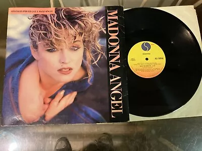 Madonna ANGEL / INTO THE GROOVE Maxi Single 1985 SIRE 45 RPM 20335-0 NM/VG+ • $9.99