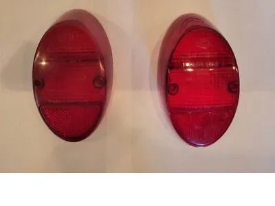 $60 • Buy 62 -67 Volkswagen/VW Bug/Beetle Tail Light Lenses (Hella SRBBL 360-2) Red/Red