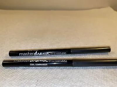 Lot Of 2- Maybelline- Master Drama Eyestudio- Coal Commander- New Unbox (b7) • $9.41