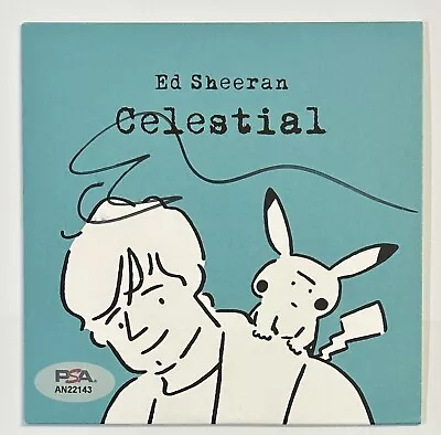 ED SHEERAN SIGNED CELESTIAL CD COVER PSA DNA Certified AUTOGRAPH Pokémon Pikachu • $99.99