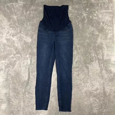 SPANX Mama Ankle Jean-ish Maternity Leggings Blue Twilight Full Panel Size Small • $37.99