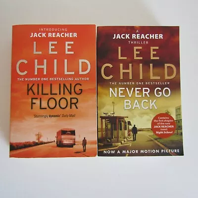 2 X LEE CHILD Jack Reacher | #1 Killing Floor | #18 Never Go Back Medium PB • $16.50