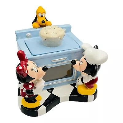 Disney Cookie Jar With Mickey & Minnie Mouse & Pluto Oven RARE • $299.95
