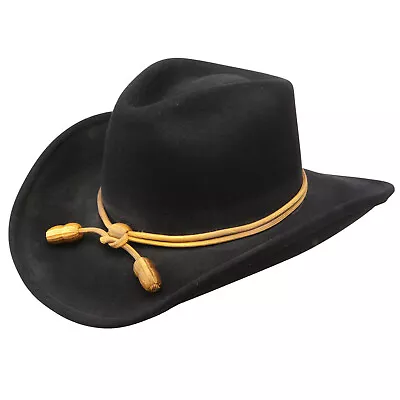 Stetson John Wayne Collection Fort Crushable Cowboy Hat Black 3 1/2  Brim • $124.95