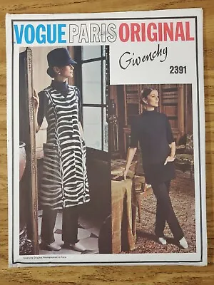 1970 Vogue Paris Original  Givenchy  Pattern 2391 Size 10 Uncut Complete G2e • $39.99