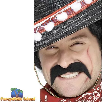 Smiffys Mexican Bandit Tash Moustache Adults Fancy Dress • £2.89