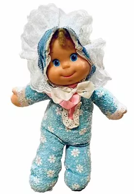 1970 Talking Mattel Blue Baby Beans Bag Doll She Still Talks Vintage • $25