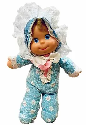 Vintage 1970 Talking Mattel Blue Baby Beans Bag Doll • $19.95