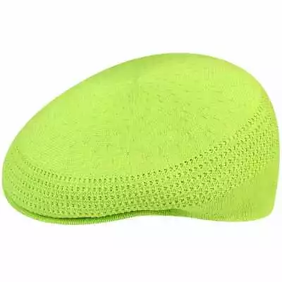 KANGOL Hat 504 Tropic Ventair Summer Flat Cap 0290BC Bio Lime Green Size: S - XL • £52.99