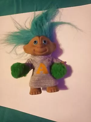 Vintage Monkey Face Troll Doll 3.75  Tall Cheerleader With Pom Poms • $15