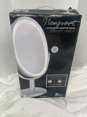 Zadro Newport 10  By 18  Oval LED Lighted Makeup Mirror With Magnification 5X/1X • $95