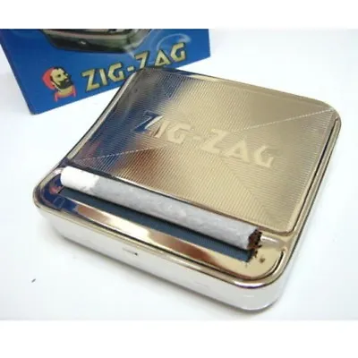 Zig Zag TIN Automatic Cigarette Tobacco Rolling Machine Box 70mm Roller • $5.29