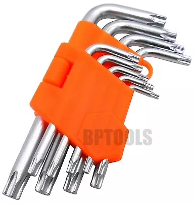 9pc Tamper Resistant Star Torx T10 T15 T20 T25 T27 T30 T40 T45 T50 L Wrench • $10.95