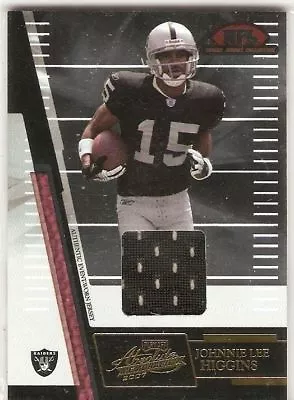 Johnnie Lee Higgins Rookie Jersey 2007 Playoff Absolute Collection Oak Raiders • $3.79