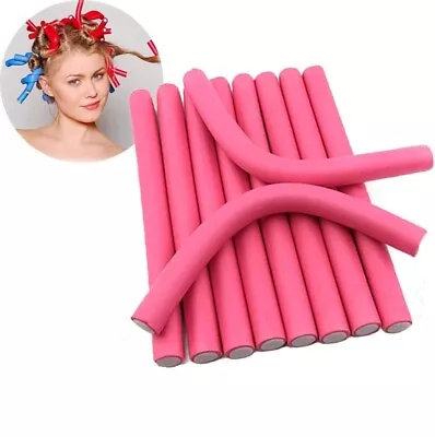 Bendy Hair Rollers Foam Curlers Soft Sleep-In Twists Curls Beach Waves Styling • £10.57