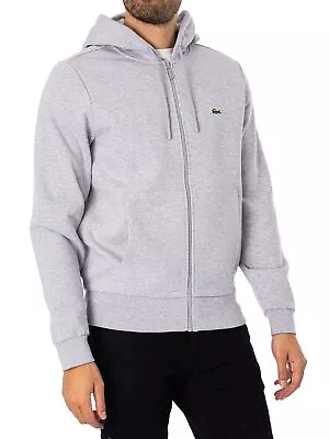 Lacoste Men's Zip Logo Hoodie Grey • $166.05