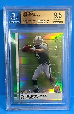 🏈2009 Finest Refractors  MARK SANCHEZ  Rookie Card ~ Graded BGS 9.5 Gem Mint • $17