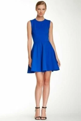 $2.75 • Buy Diane Von Furstenberg Jeannie Fit And Flare Dress Sleeveless Royal Blue Size 8