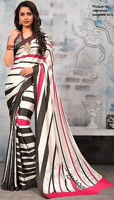 Indian Soft Satin Saree #MIN 353 / Sari / Salwar / Bollywood Dress / Punjabi • $104