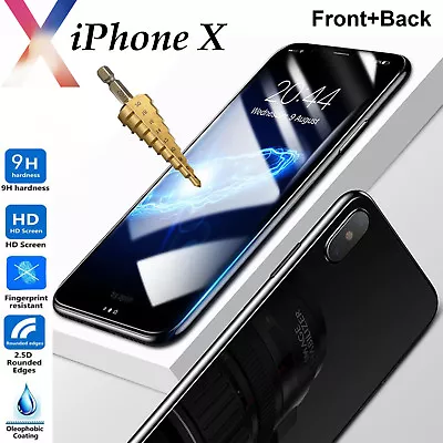 Tempered Glass 9H Guard Screen Protector For Apple IPhone X Front + Back • $6.99