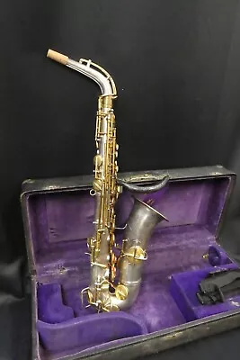 Vintage CG Conn Low Pitch Alto Sax - Silver And Gold Plated • $499