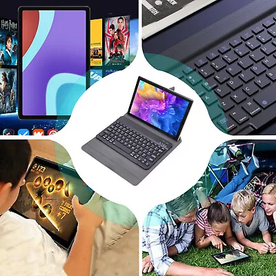 $22.50 • Buy 10.1 WIFI Tablet Android 12 HD 6+128GB 10 Core W/ Case  Cover/Keyboard Blue