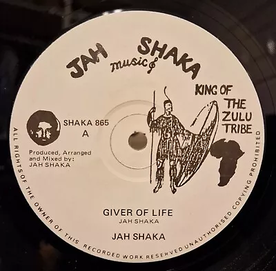 Jah Shaka - Giver Of Life Jah Shaka Music 12  Vinyl Record SHAKA 865 VG+ • £45