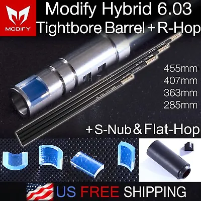 R-Hopped Modify Hybrid 6.03mm Tightbore Barrel Flat-Hop Bucking S-Nub AEG RHop  • $59.98