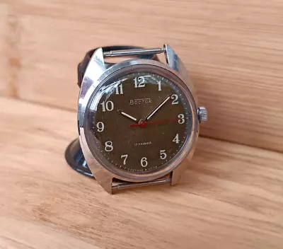 VINTAGE Men's Wristwatch VOSTOK Mechanical Watch 2409 SOVIET/USSR Serviced! • $40