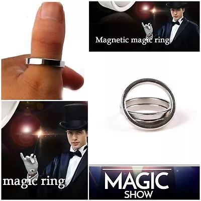 Magicians Magnetic Ring Magic Trick Prop Illusion T8 • £10.46