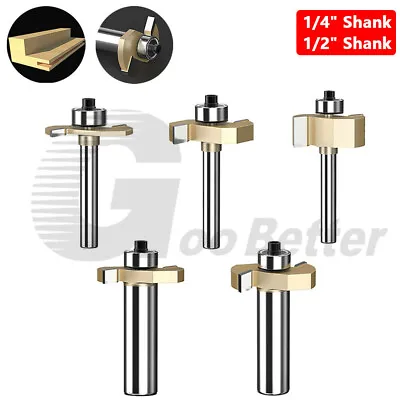 £5.63 • Buy 1/4  1/2  Shank TCT Biscuit Jointer Router Bits Bearing T Slot Rabbeting Cutter