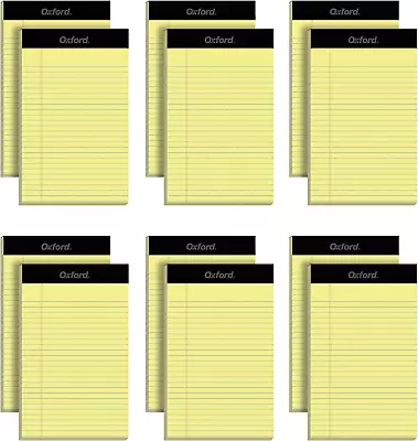 5 X 8 Legal Pads 12 Pack Narrow Ruled Yellow Paper 50 Sheets Per Writing Pad • $15.49
