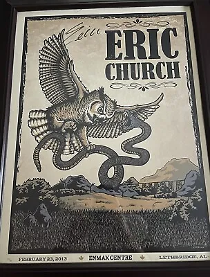 $200 • Buy Eric Church Autographed Concert Poster Blood Sweat & Beers Tour 2013 #43/100 ⚡️