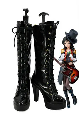 K-ON Akiyama Mio Cosplay Costumes Costume Shoes Shoes Boot Boots Black Black • $60.64