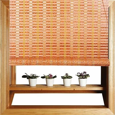 Natural Bamboo Roll Up Window Blind Sun Shade WB-G10 (42 X72 ) • $31.91