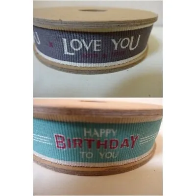 East Of India 3m Ribbon Love Or Birthday • £4.35