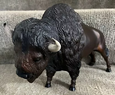 BREYER Traditional Molding Co Dark Brown Buffalo Bison Figurine Vintage USA  • $59.99