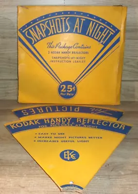 Pair Of Vintage Antique Kodak Handy Reflectors Snapshots At Night Camera Flash • $24.99