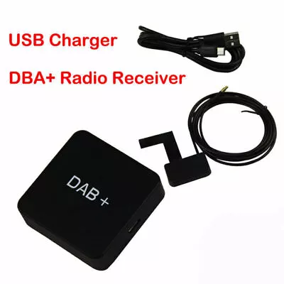 Black In Car DAB+ Digital Radio Receiver Amplified  Antenna &Android USB Charger • $66.82