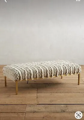 £200 • Buy Anthropologie Textured Ottoman / Bench Moroccan Boho Style