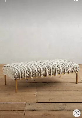 £200 • Buy Anthropologie Textured Ottoman / Bench Moroccan Boho Style