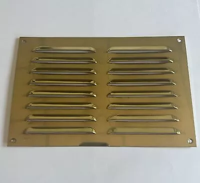 Solid Brass Hooded Louvre Vent Door Vent 9” X 6” Complete With Screws • £14