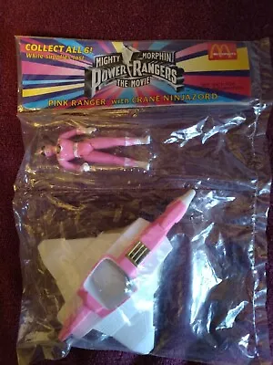 McDonald's Happy Meal Power Rangers The Movie Pink Power Ranger Set 1995 Sealed • $6