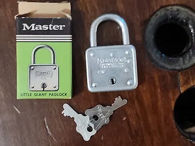 Vintage Master Lock Co. # 66 Padlock Lock With Key Brand New Old New Stock • $25